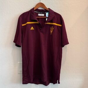 NWT Men’s Adidas Arizona State Sun Devils Coaches Aeroready Polo Size Large